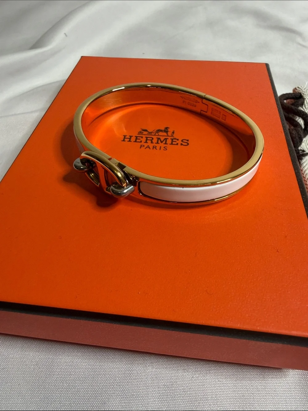 Hermès Mini Clic Chaîne d'Ancre bracelet With Gold Hardware